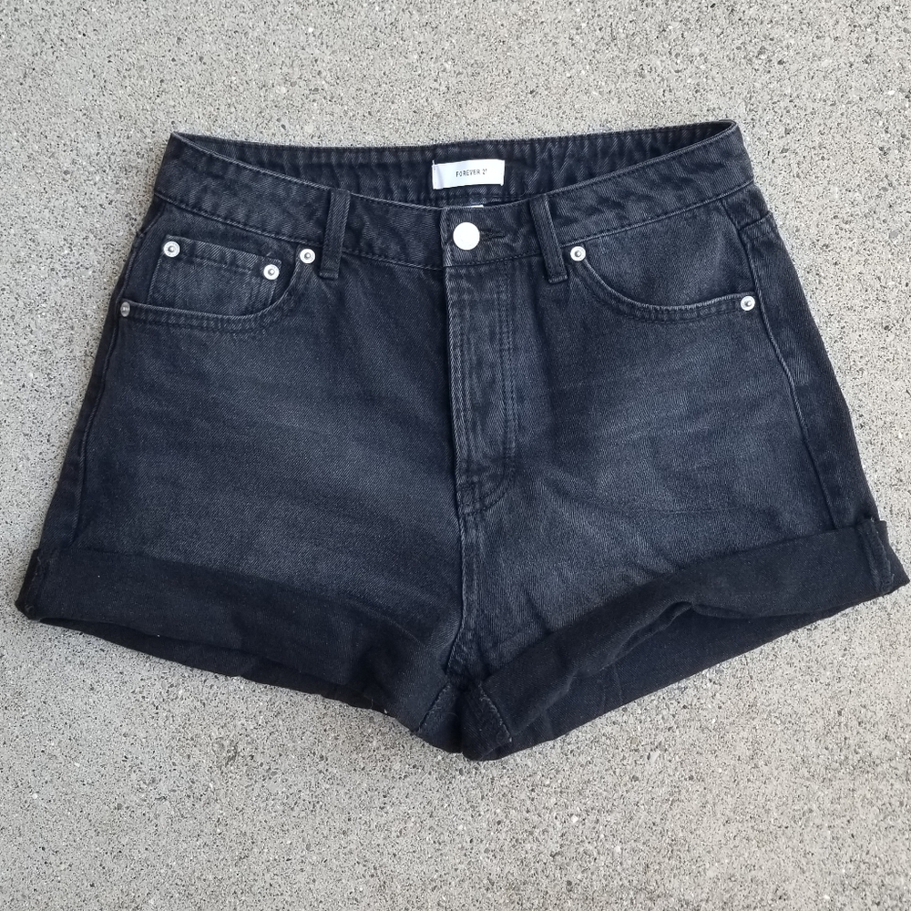 Forever 21 Black Jean Shorts